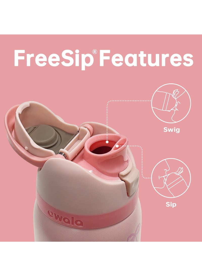 Owala - FreeSip Insulated Stainless Steel Water Bottle with Straw for Sports Travel and School BPA-Free Sports Water Bottle (Pink 24OZ) - Image 1