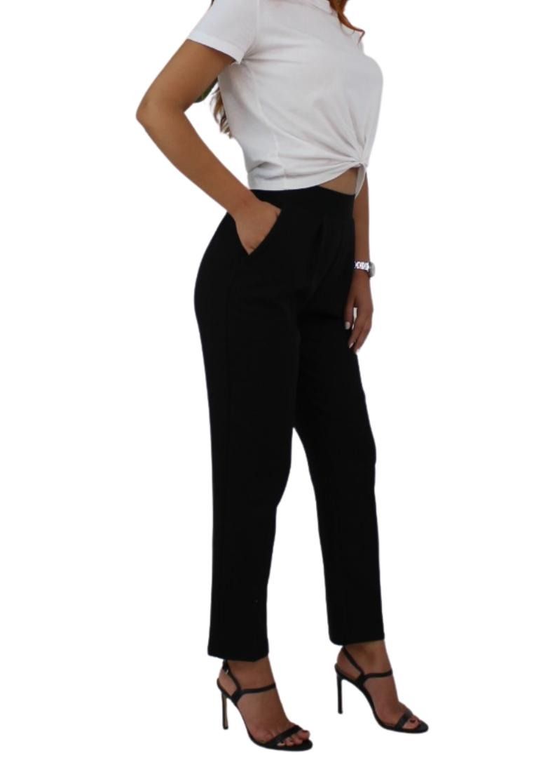 VENTIUP Plus Size Wide Leg Trousers Black - Image 1