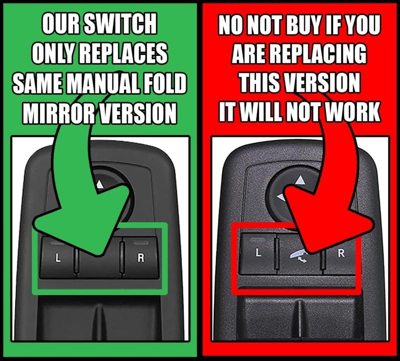 SWITCHDOCTOR Window Master Switch for 2013-2015 Dodge Ram 1500 2500 (Green Lights, Quad Cab, Crew) - Image 5