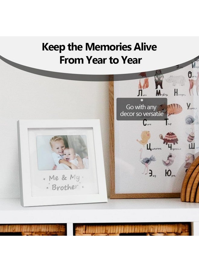 HAMUIERS Me and My Brother Picture Frame, Sibling Picture Frame, Baby Keepsake Photo Frame, Little or Big Brother Gift, Nursery Décor, White - Image 5