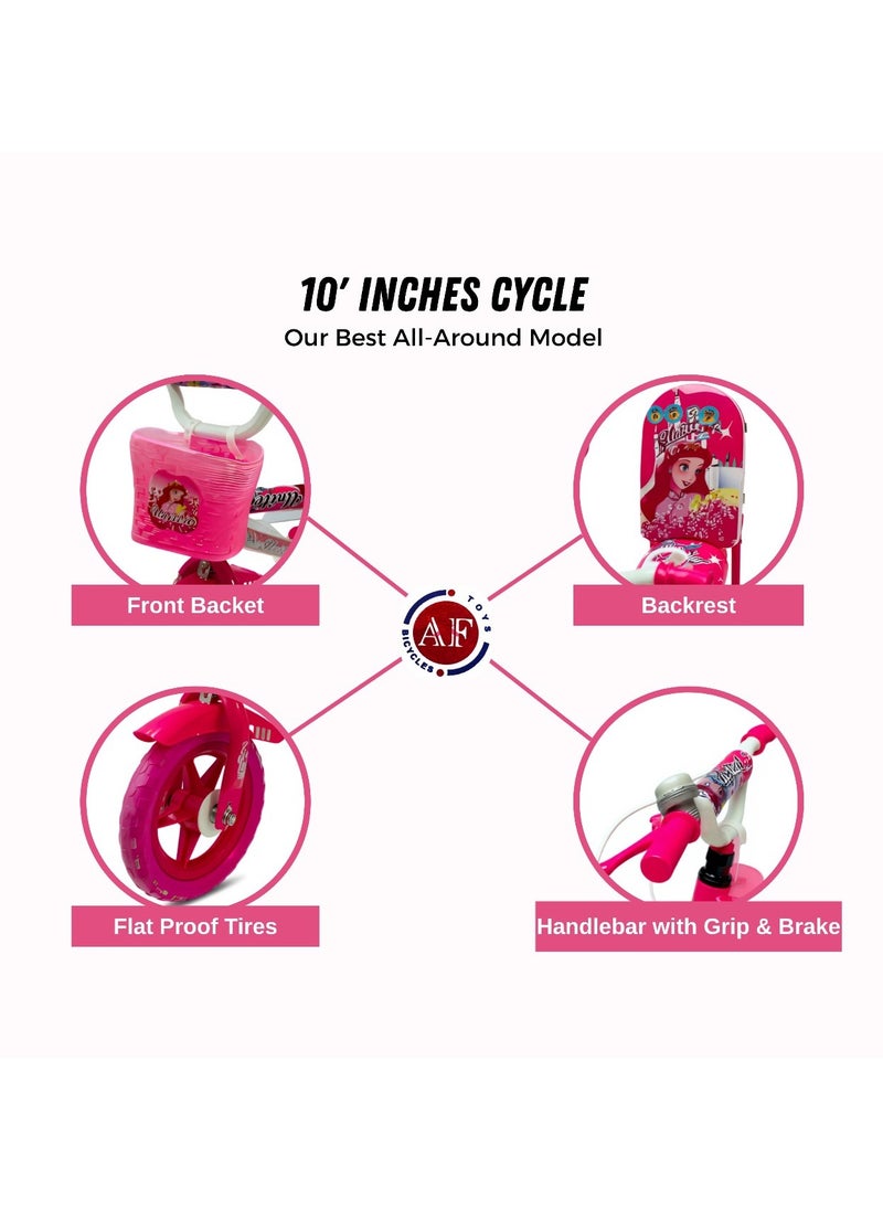 AF BABY United AF Baby Girls Bike with Back Support Bell Chain Cover Supported Wheels For Kids Available 2+ years  - Image 5