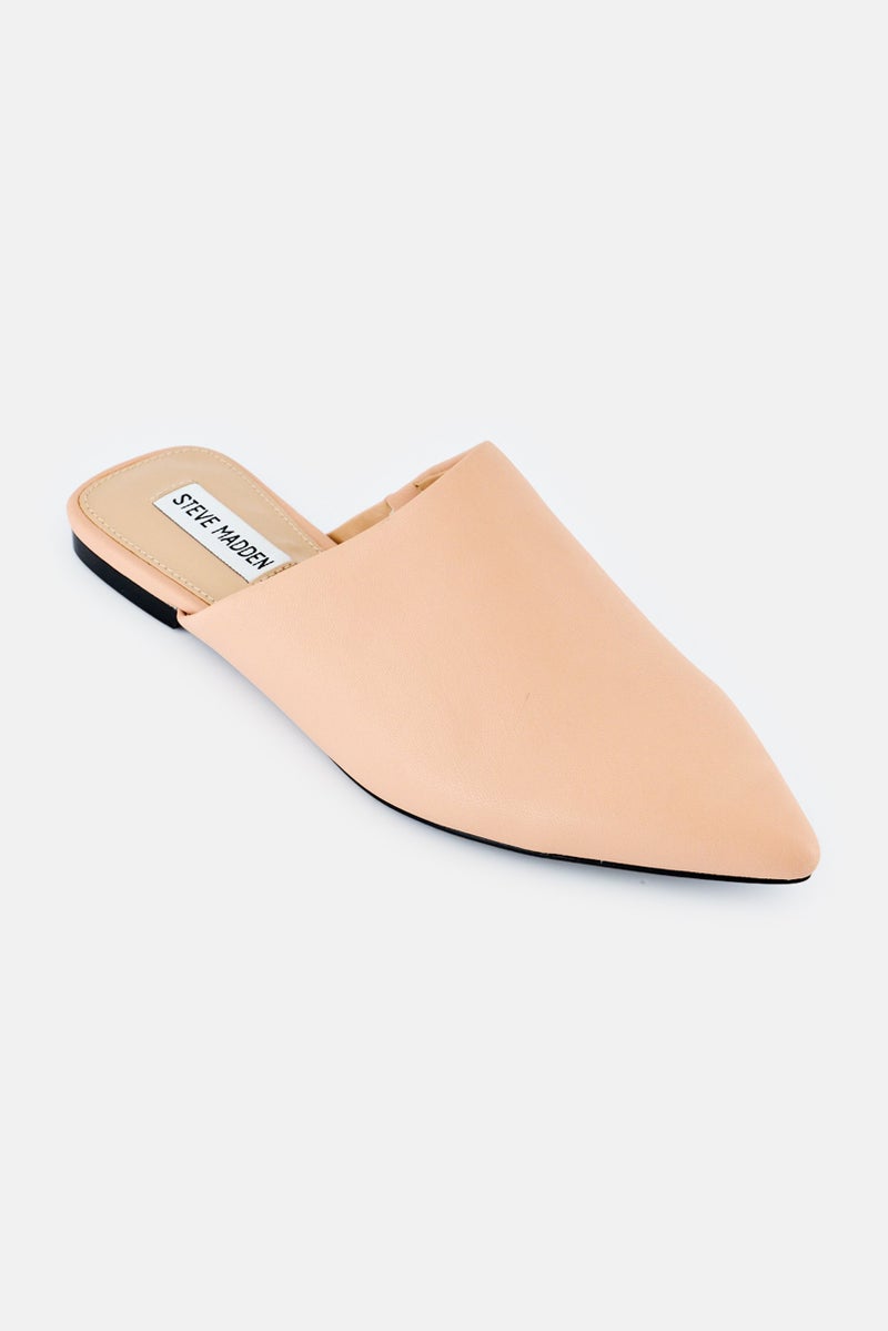 STEVE MADDEN Women Slip On Leather Mules, Blush - Image 1