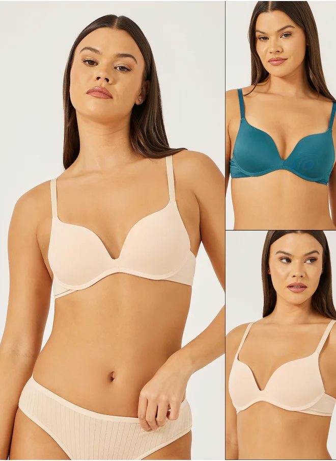 Styli 2PK SOLID PW T-SHIRT BRA