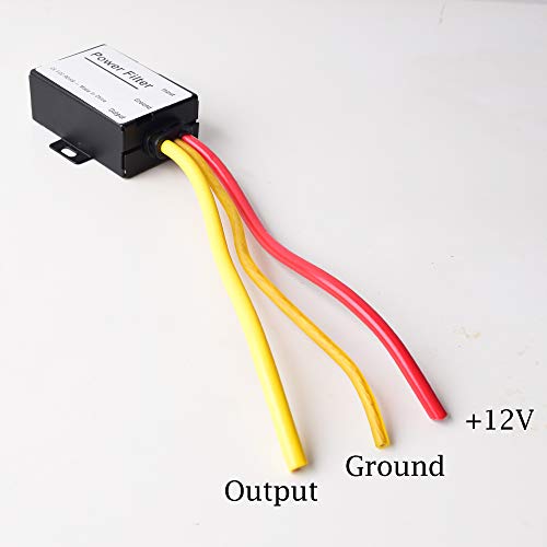 Ekylin Car Power Filter EMI Noise Ground Loop Isolator Suppressor for Auto Stereo Audio Radio Stereos Amplifier Amp Speaker Equalizer Subwoofer 12V - Image 4