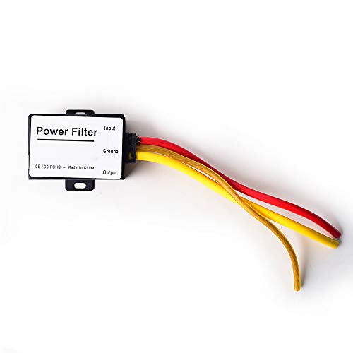 Ekylin Car Power Filter EMI Noise Ground Loop Isolator Suppressor for Auto Stereo Audio Radio Stereos Amplifier Amp Speaker Equalizer Subwoofer 12V - Image 2