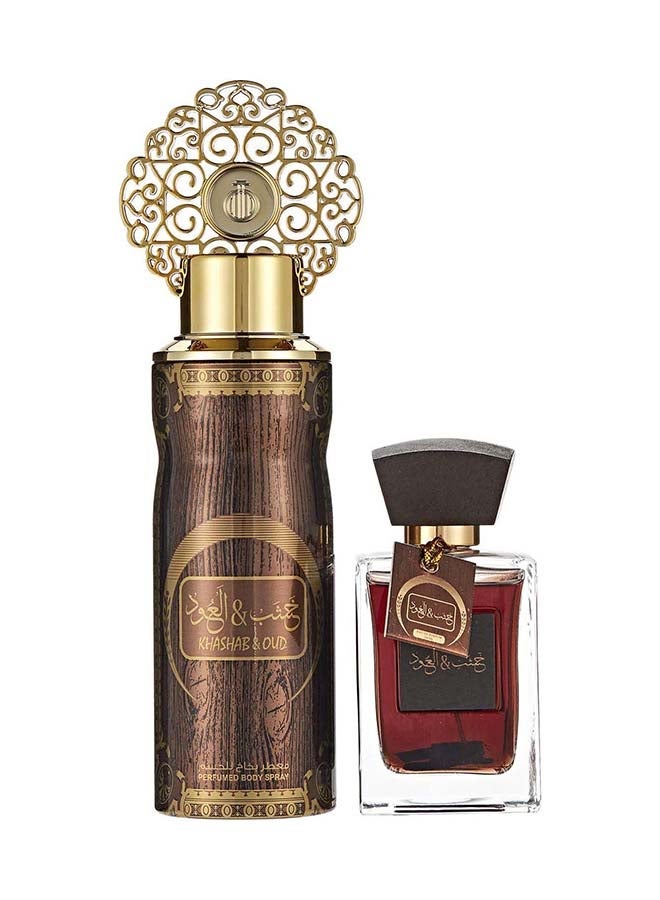 ARABIYAT عطر الخشاب والعود الأسود 100 مل مع مجموعة ديو 200 مل - Image 1