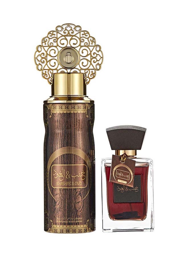 ARABIYAT Khashab And Oud Aswad EDP 100Ml With Deo Set 200Ml  - Image 1