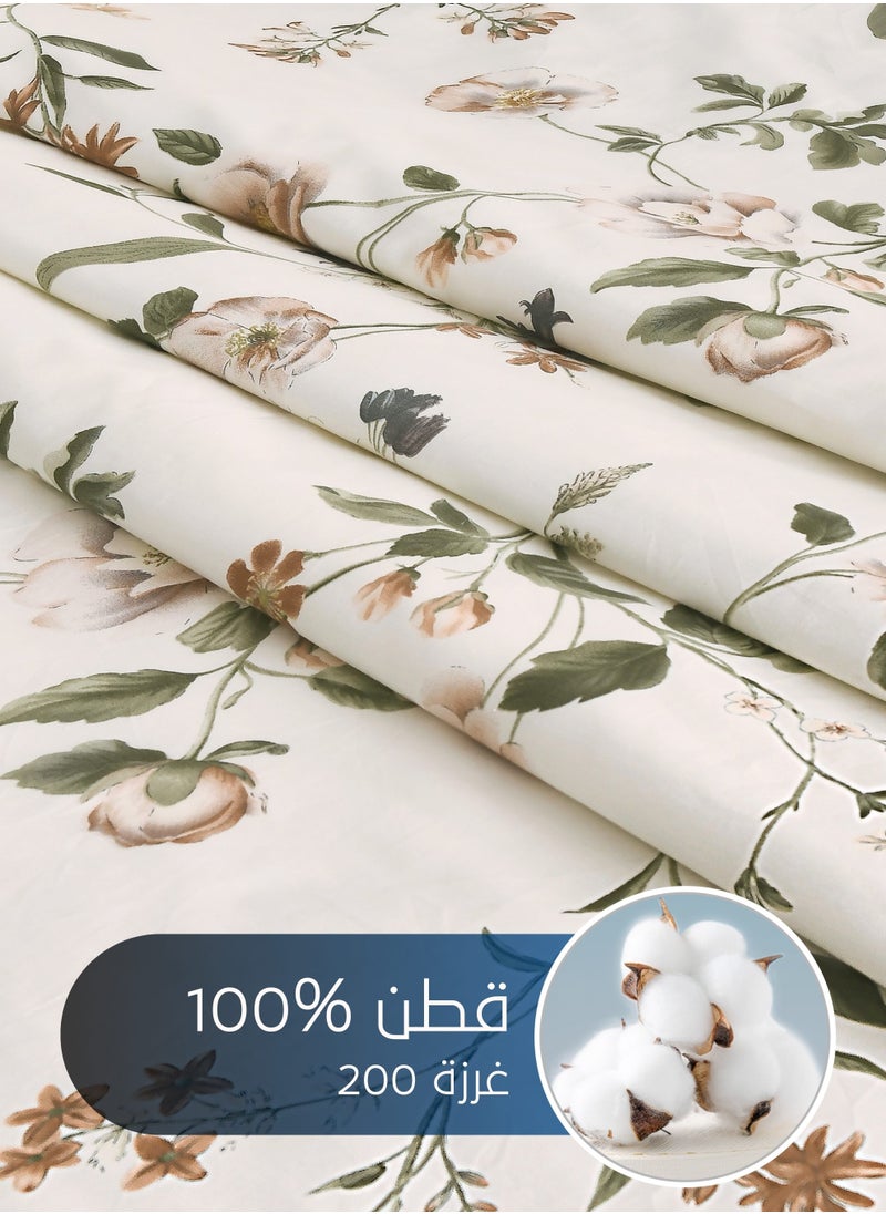 Cotton Floral Comforter Sets, Fits 200 x 200 cm Double Size Bed, 9 Pcs, 100% Cotton 200 Thread Count, With Removable Filling, Veronica Series - pzsku/Z4DB57FE3925B76D4779CZ/45/_/1714557287/26982077-bf0b-461a-854e-f8b78d9a7e06