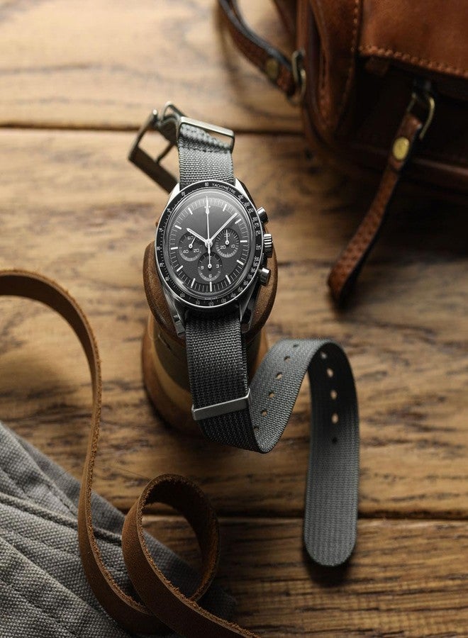 WatchGecko Ridge Military Nylon Watch Strap. Grey 22mm. Rugged, Quick-Drying and Secure Replacement Wristwatch Strap for Outdoor Activities. - Image 4