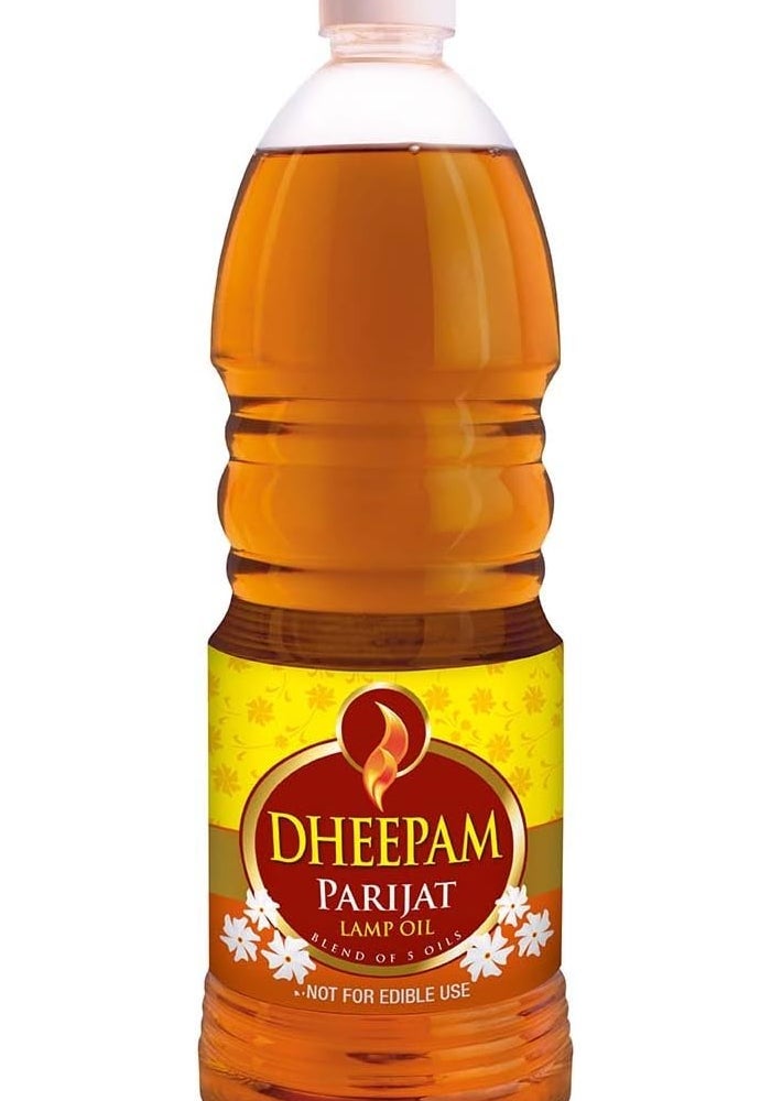 Dheepam Parijat Lamp Oil, 1L Pet Bottle - Non-Toxic and Odorless - Image 1