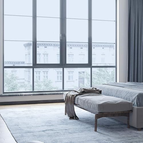 WALLTON One Way Mirror Window Film Daytime Privacy Sun Blocking Heat Control Anti UV Reflective Glass Film Static Cling Window Tint Sticker for Living Home Office. (Blue Gloss, 12x48 Inch) - Image 2