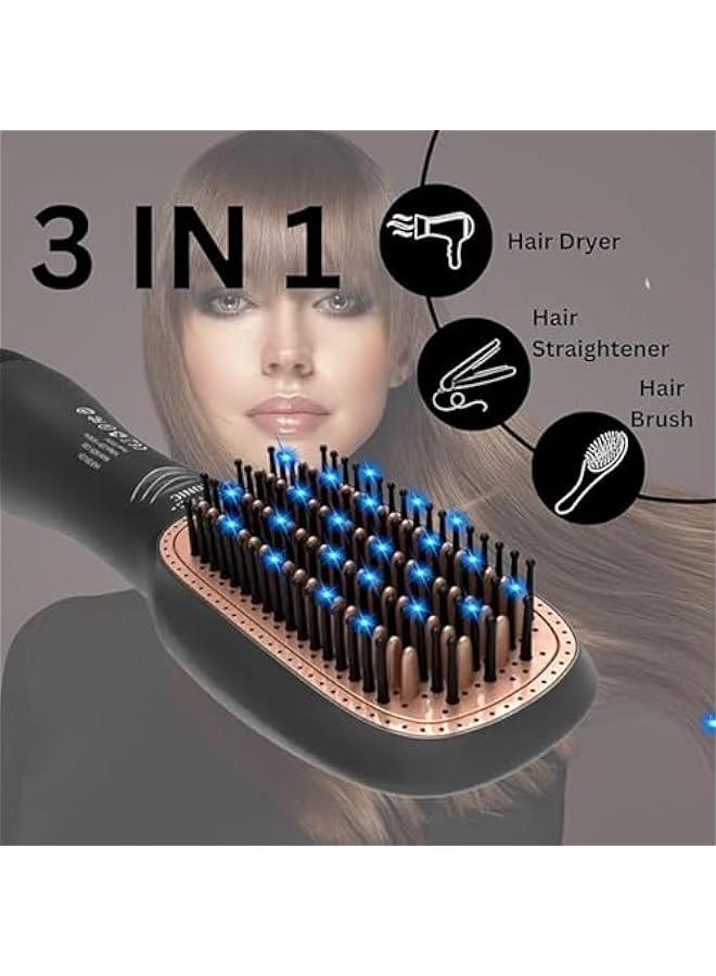 Beauenty Professional 3-in-1 Hair Dryer Brush & Straightening Brush, One-Step Hair Dryer and Styler, Negative Ion Hair Dryer Brush, Hot Air Brush, Styling, Blow Drying, Softening, Reducing Frizz and Static - Image 5