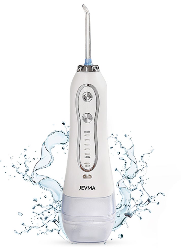 JEVMA - Cordless Water Dental Flosser, Rechargeable Portable Water Flosser, IPX7 Waterproof Oral Irrigator with 5 Pressure Levels and 6 Tips Included, Water Picks For Teeth Cleaning with Carry Bag - Image 1