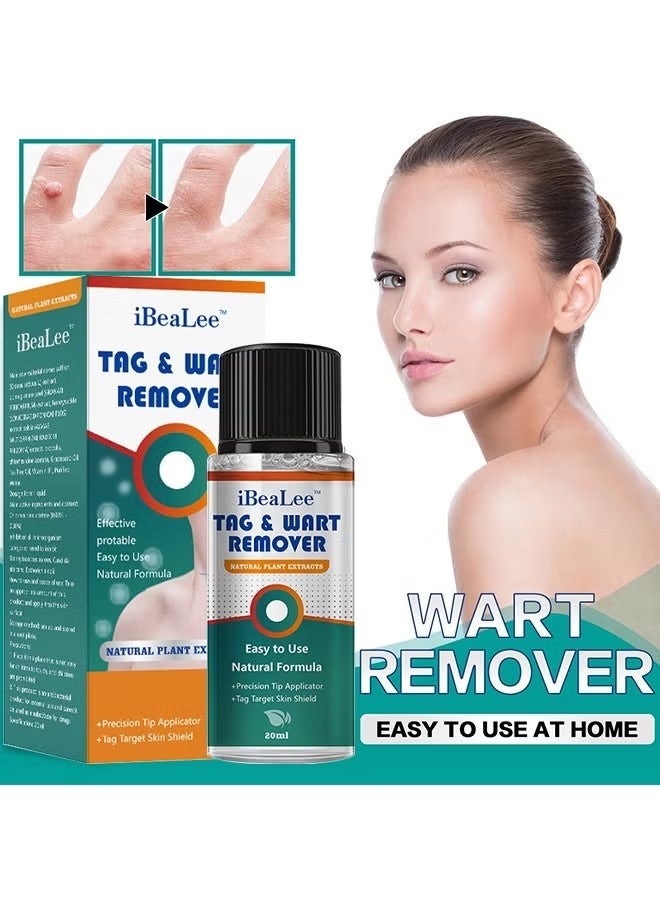 iBealee Natural & Safe Wart And Mole Remover Liquid, Wart Remover Liquid, Salicylic Acid Fast-Acting Formula For Plantar Warts, Skin Tags, Corns & Callus Removal, Pain-Free Scar-Free Treatment, Toes & Foot Care For Men & Women, 20ml - Image 2