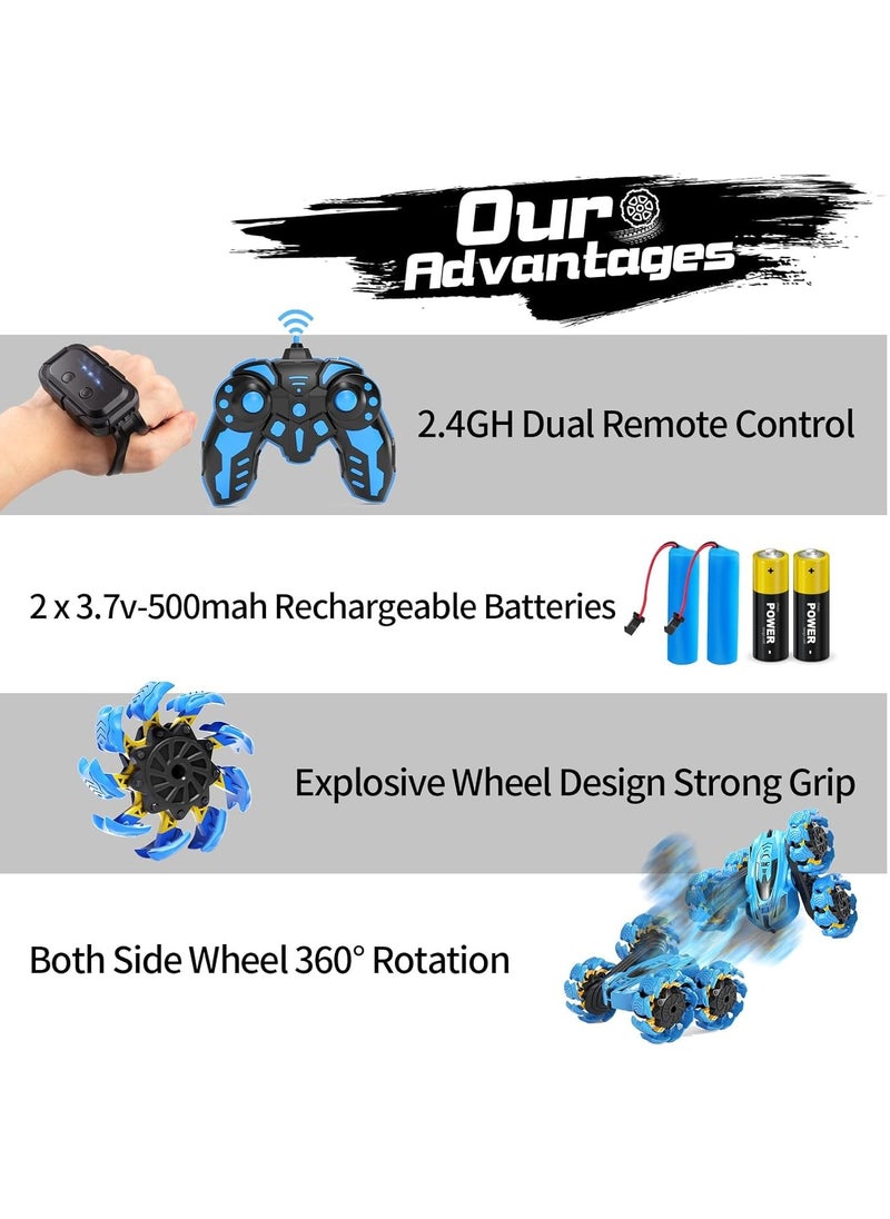 RC Car Toys,Sensing RC Stunt Car 4WD 2.4Ghz Explosive Remote Control Car with Headlights,Double-Sided 360° Flips Dual Control of Remote Control/Remote Control Watch RC Cars - pzsku/Z4DB5C720F235A4A2F92CZ/45/_/1719974575/e0d0ffd6-259c-44c0-a21a-0f6cc1c31f1f