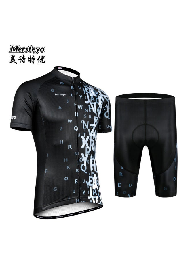 Men's Summer Short-sleeved Suit Road Cycling Pants Tops Bicycle Clothes Mountain Bike Full Set Of Equipment Cycling Clothes