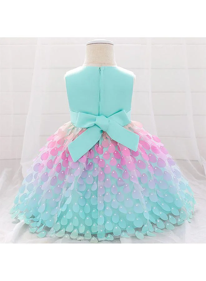 Mark & Mia Mark & Mia Embellished Bow Detailing Party Dress - Pink and Blue