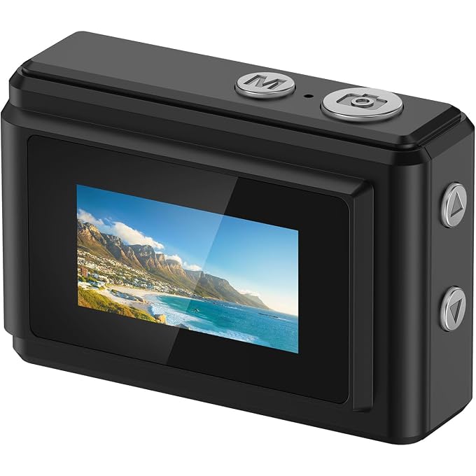 Tangxi Mini Keychain Digital Camera for Students, 1080P 12MP Small Camera Video Recorder, 6 Filters, 0.96 Inch LED Display for Travel Study Recording (Black) - Image 1