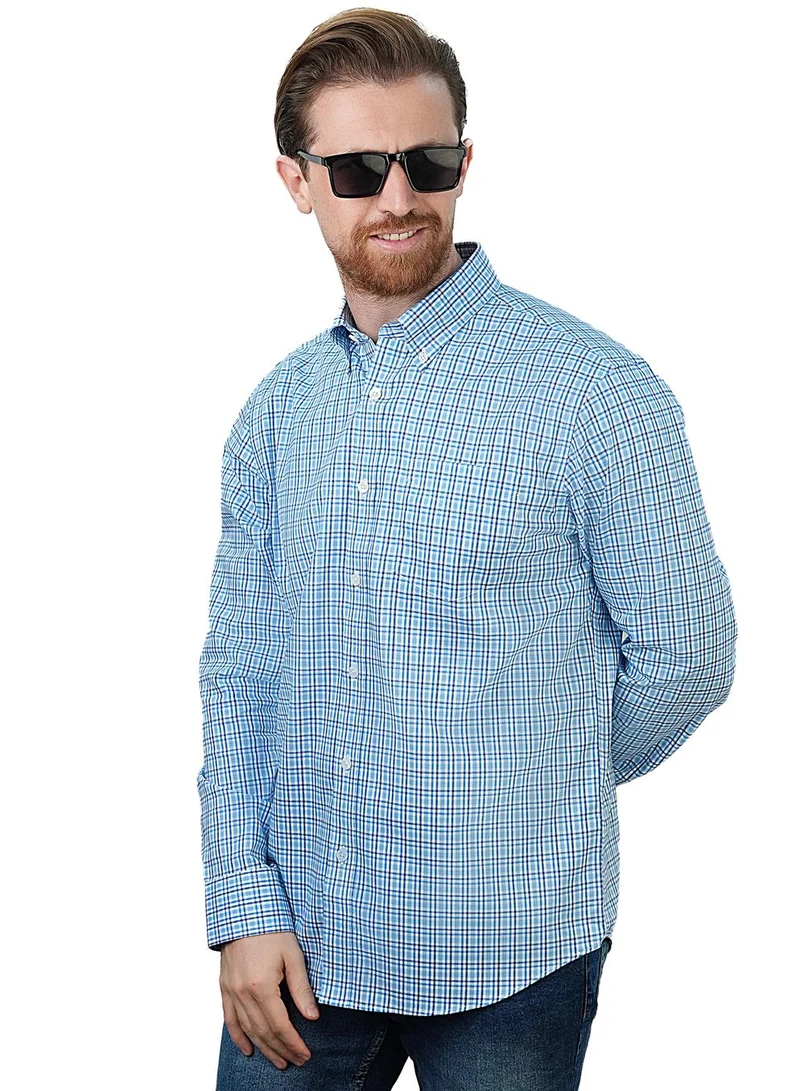 Men's Wrinkle-Free Long Sleeve Cotton Oxford Shirt
