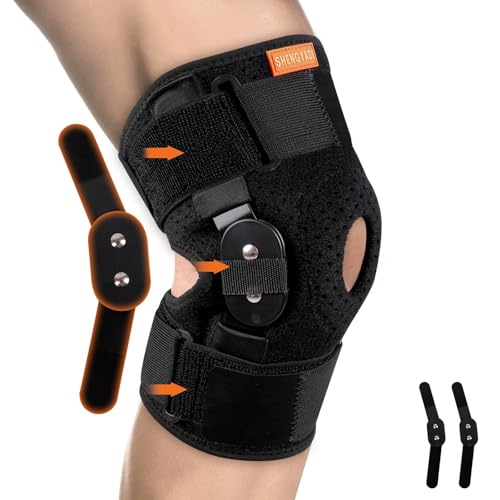 SHENGYADE Hinged Knee Brace, Adjustable Knee Support Wrap for Men and Women, Pain Relief Swelling and Inflammation, Patellar Tendon Support Sleeve for Helping Relieve Strains, Sprains, ACL and MCL Injuries (XX-Large) - Image 1