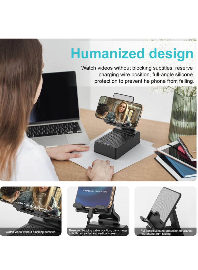 KASTWAVE Birthday Gifts for Men,Cell Phone Stand with Wireless Bluetooth Speaker and Anti-Slip Base HD Surround Sound Perfect for Home with Bluetooth Speaker for Desk Compatible with iPhone/ipad - Image 3