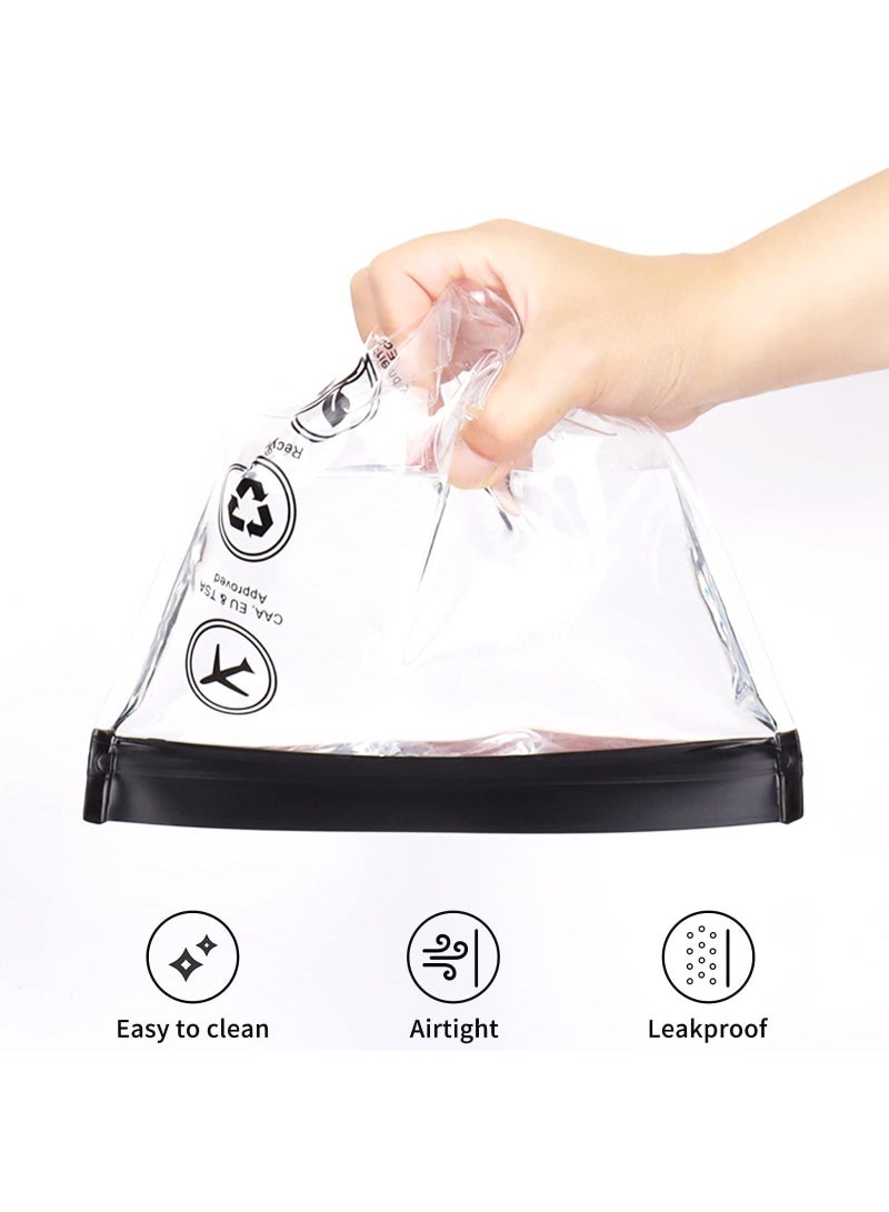 Sweet seven Convenient 4PCS TSA Approved Toiletry Bags for Liquids & Makeup. Leakproof Quart Size Zipper Bags with Triple-Sealed Seam. Portable & Clear Cosmetic Bag for Travel Toiletries. - Image 3