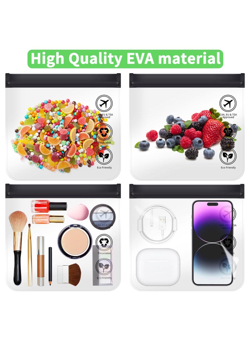 Sweet seven Convenient 4PCS TSA Approved Toiletry Bags for Liquids & Makeup. Leakproof Quart Size Zipper Bags with Triple-Sealed Seam. Portable & Clear Cosmetic Bag for Travel Toiletries. - Image 4