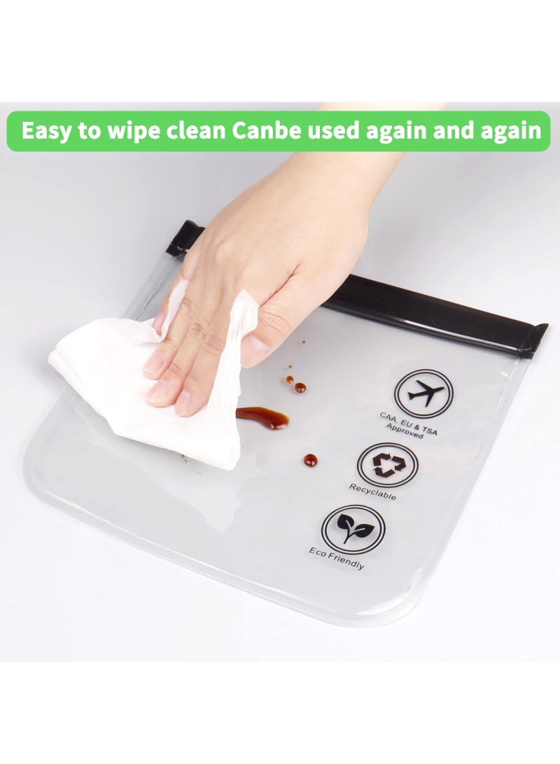 Sweet seven Convenient 4PCS TSA Approved Toiletry Bags for Liquids & Makeup. Leakproof Quart Size Zipper Bags with Triple-Sealed Seam. Portable & Clear Cosmetic Bag for Travel Toiletries. - Image 5