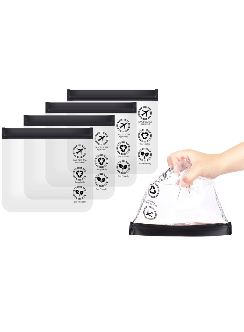 Sweet seven Convenient 4PCS TSA Approved Toiletry Bags for Liquids & Makeup. Leakproof Quart Size Zipper Bags with Triple-Sealed Seam. Portable & Clear Cosmetic Bag for Travel Toiletries. - Image 1