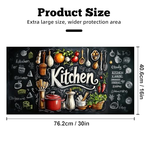 AOHMPT Kitchen Wallpaper and Stove Backsplash Stickers Waterproof PVC Vinyl Peel Stick Decals Reusable Glossy Wall Art for Modern Homes by EasyInstall Decor 30 x 16 - Image 3