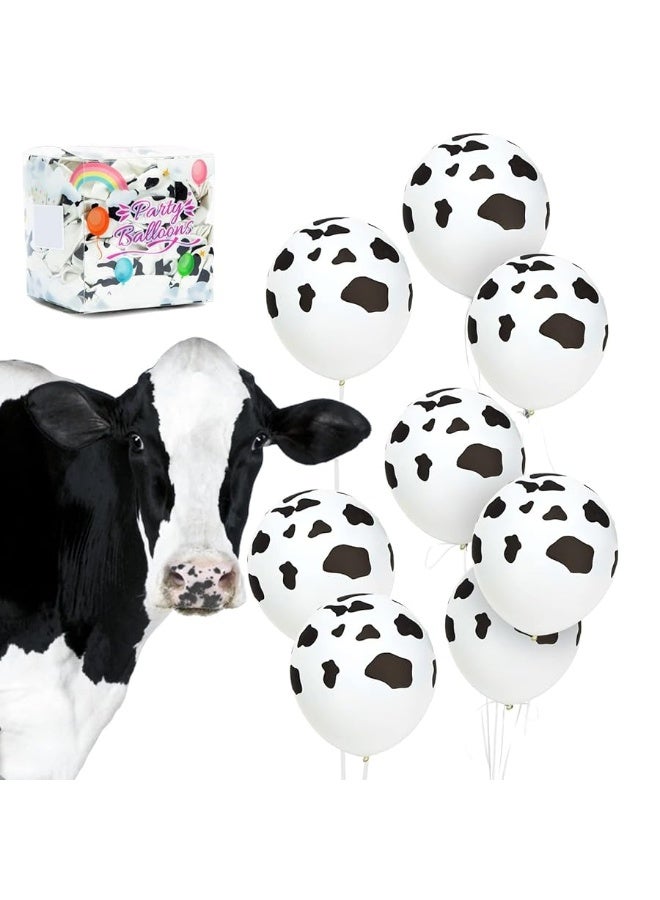 LovesTown 100 PCS Cow Print Balloons, 12 Inch Cow Balloons Latex Balloons for Children Party Cowboy Theme Birthday Party Favor - Image 5
