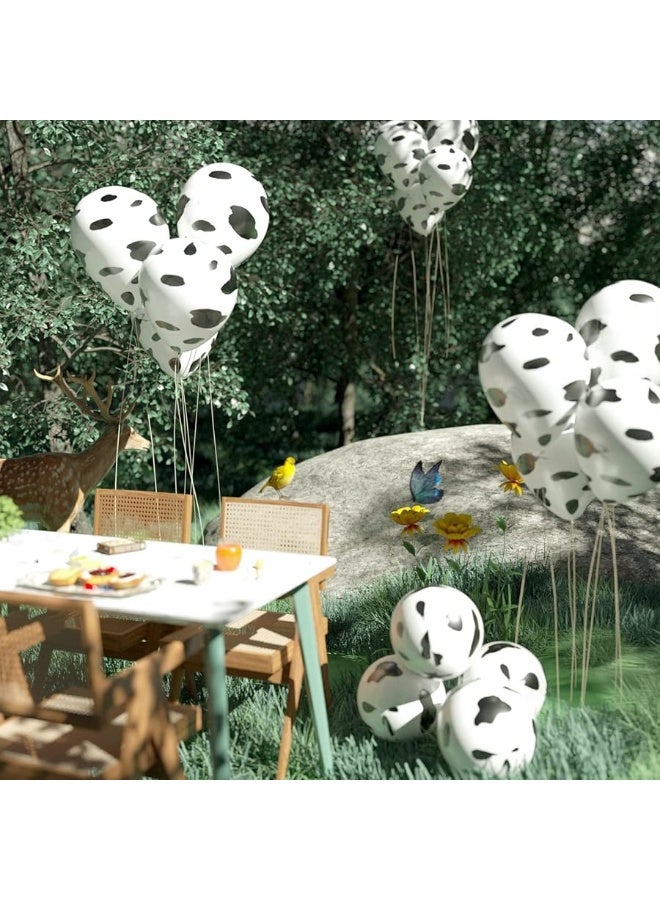 LovesTown 100 PCS Cow Print Balloons, 12 Inch Cow Balloons Latex Balloons for Children Party Cowboy Theme Birthday Party Favor - Image 3