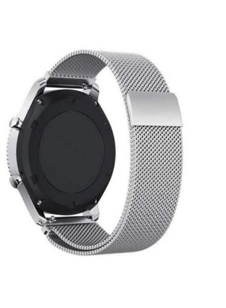 Smart Watch Magnetic Loop Back Strap 20mm silvar - Image 1