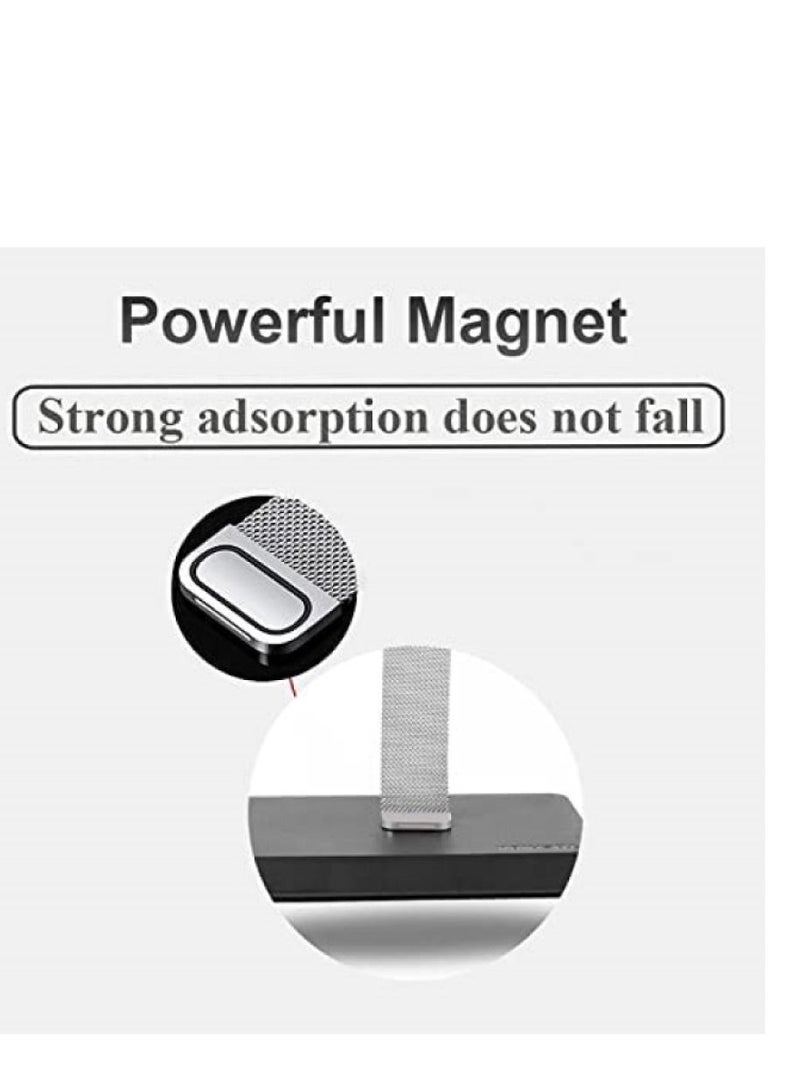 Smart Watch Magnetic Loop Back Strap 20mm silvar - Image 3