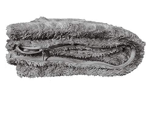 AUCOCU Extra Soft Body Pillow Cover, Sherpa/Microplush Material, 20x54 Inches, Zipper Closure (Gray) - Image 2