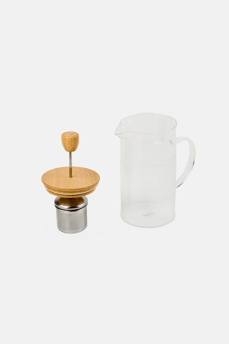 YOTO Glass Teapot With Strainer Infuser 850 ml, Transparent  - Image 3