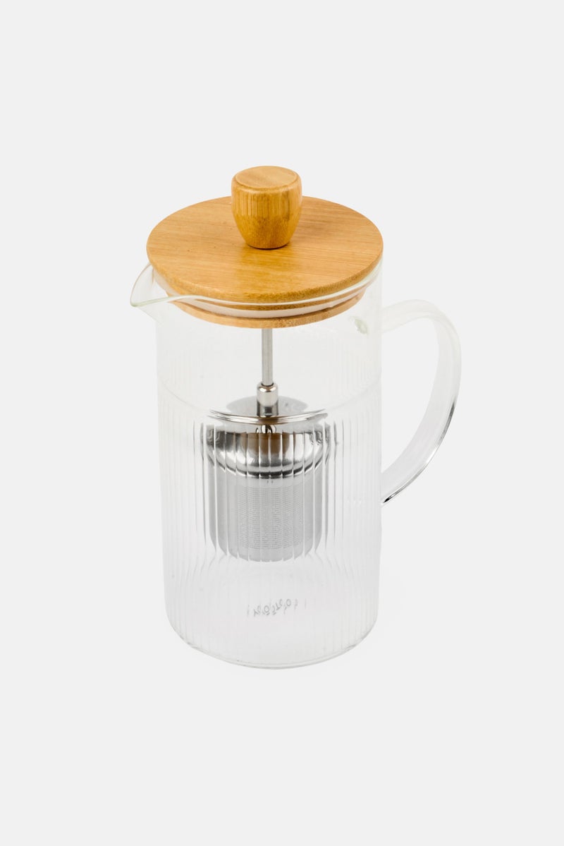 YOTO Glass Teapot With Strainer Infuser 850 ml, Transparent  - Image 2