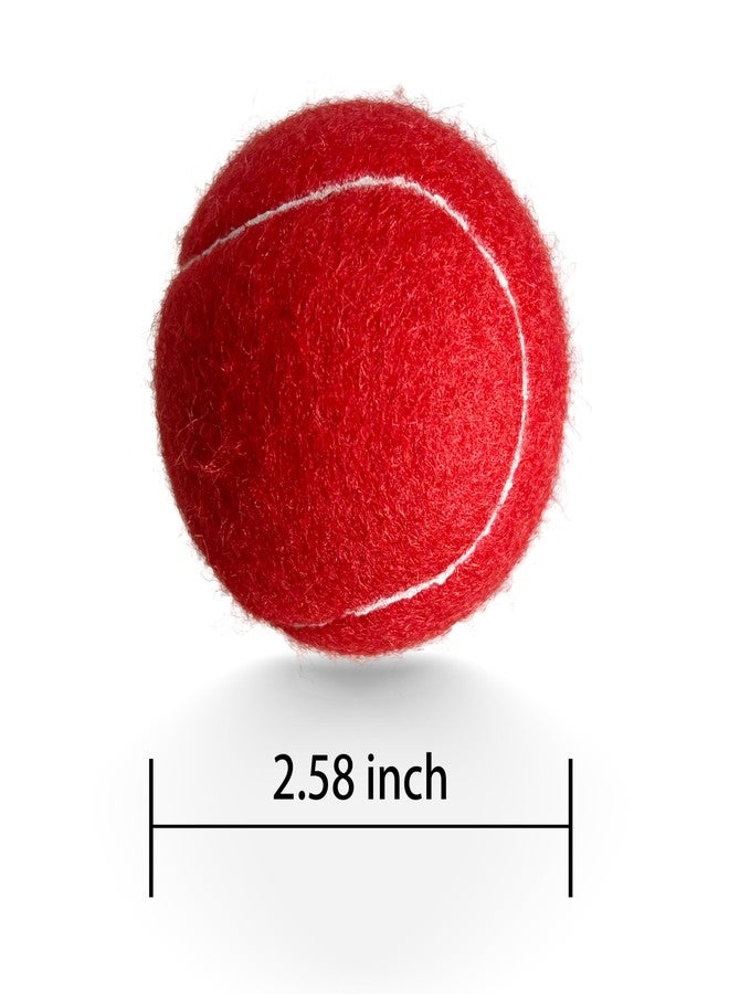 مجموعة كرات التنس HiBallBall المكونة من 4 كرات - كرات تدريب طويلة الأمد للمبتدئين في التنس، كرات تدريب التنس، ألعاب جلب للكلاب (أحمر) - Image 2