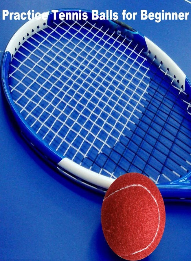 مجموعة كرات التنس HiBallBall المكونة من 4 كرات - كرات تدريب طويلة الأمد للمبتدئين في التنس، كرات تدريب التنس، ألعاب جلب للكلاب (أحمر) - Image 3