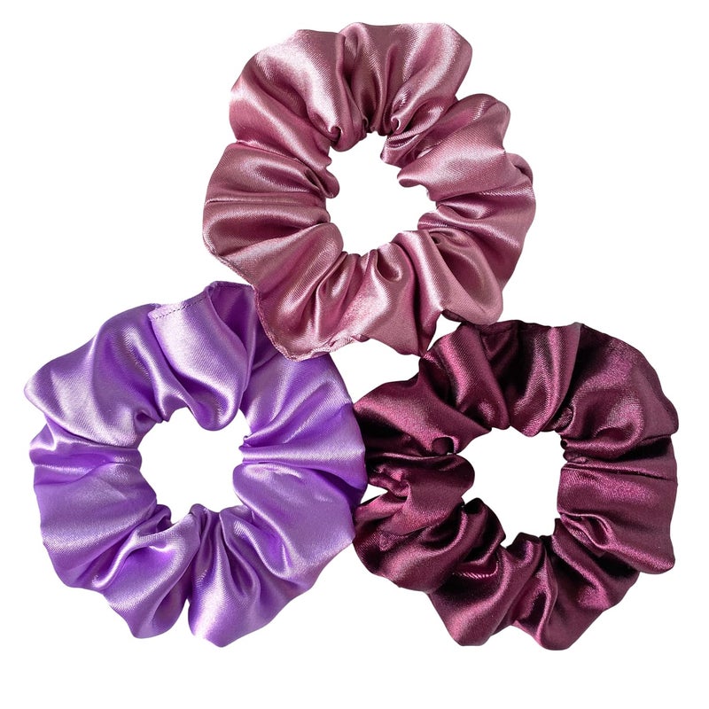 Silvr Bear Luxury Satin Scrunchies Set for Women, Girls | Anti-Hair-Breakage Hair Ties - Image 1