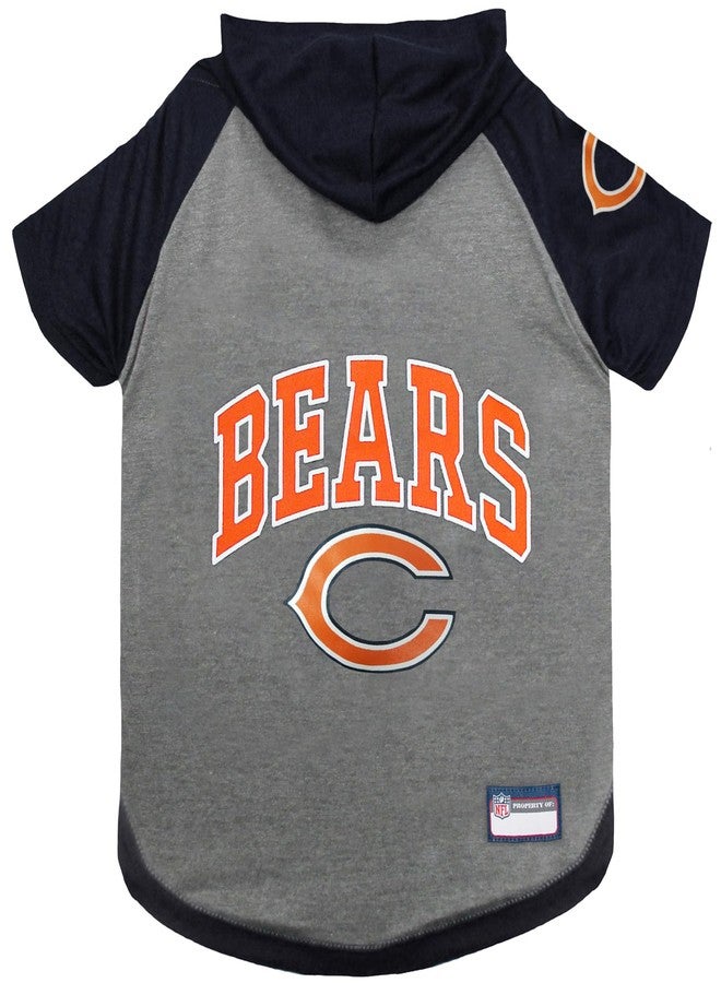 Pets First NFL Chicago Bears Hoodie for Dogs & Cats. NFL Football Licensed Dog Hoody Tee Shirt, Large. Sports Hoody T-Shirt for Pets. Licensed Sporty Dog Shirt (CHI-4044-LG) - Image 1