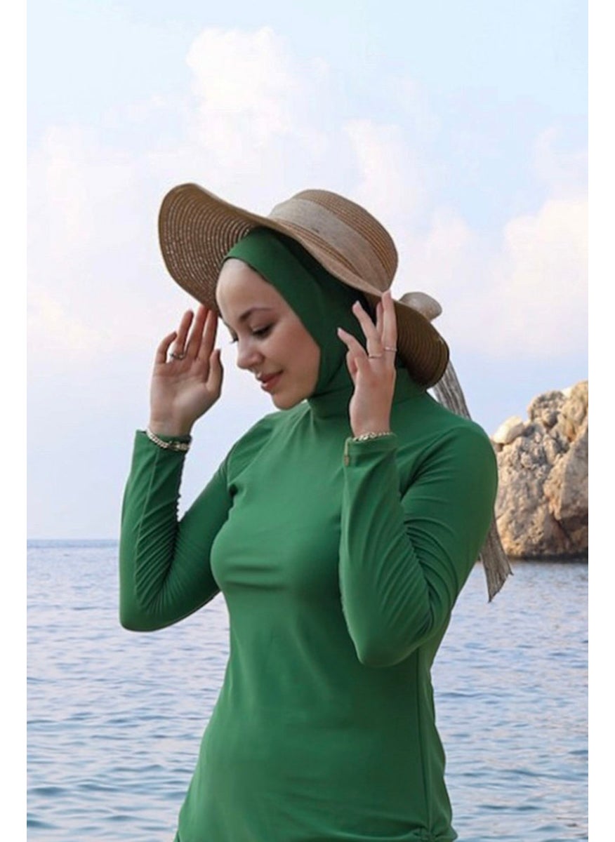 Remsa Mayo Linen Ribbon Detailed Straw Hat Camel RŞ-106  - Image 2