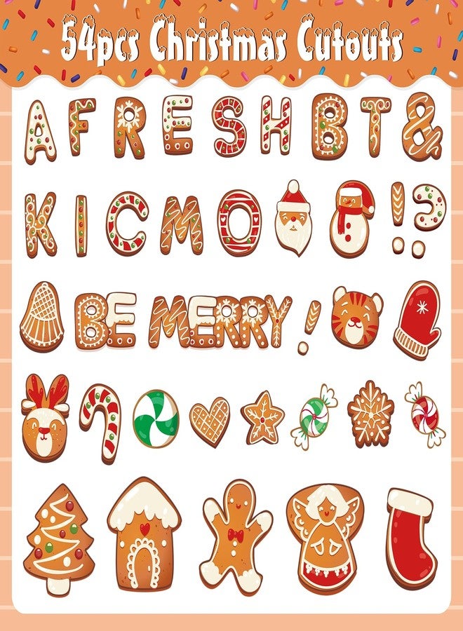 WhatSign Christmas Bulletin Board Decorations - Christmas Bulletin Board Cutouts for Kids Candy Gingerbread Christmas Bulletin Decor for Classroom School Home Window Christmas Party Activities - Image 5