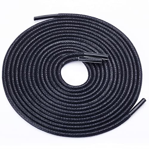 Handshop 3 Pairs Dress Shoe Laces for Men, Replacement Shoelaces for Dress Shoes, Waxed Round Shoe Strings for Women’s Oxford Shoes and Chukka(Navy Blue, 27.4") - Image 3