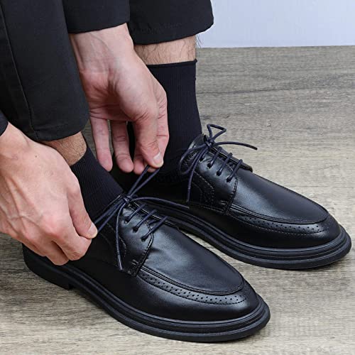 Handshop 3 Pairs Dress Shoe Laces for Men, Replacement Shoelaces for Dress Shoes, Waxed Round Shoe Strings for Women’s Oxford Shoes and Chukka(Navy Blue, 27.4") - Image 5
