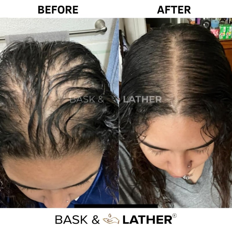 Bask & Lather Scalp Stimulator Hair Growth Oil, Cold Pressed Mint and Rosemary Blend with Grapeseed for Hair Growth, Organic Natural Leave in, All Hair Types, 4 Fl Oz - Image 2