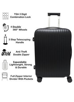 Track Unbreakable Hard Side Suitcase Luggage Sets Lightweight Travel Bag Trolley 3 Pieces Set  - Image 2