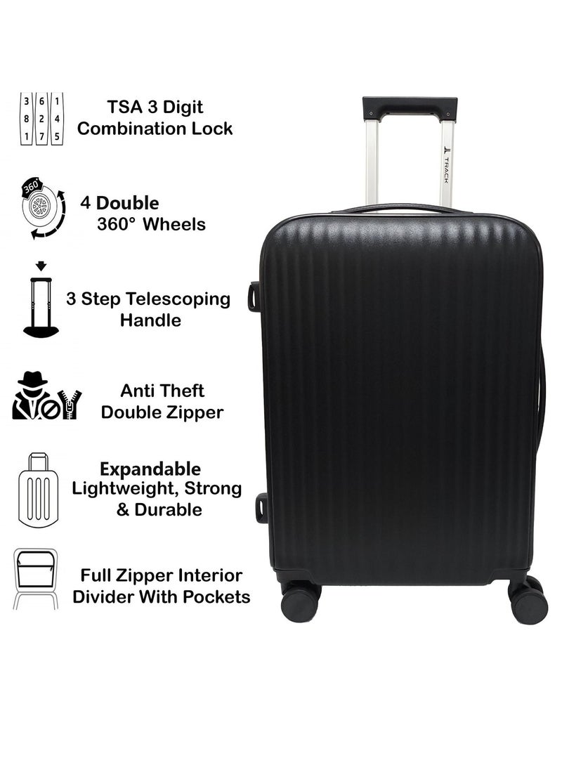 Track Unbreakable Hard Side Suitcase Luggage Sets Lightweight Travel Bag Trolley 3 Pieces Set  - Image 2