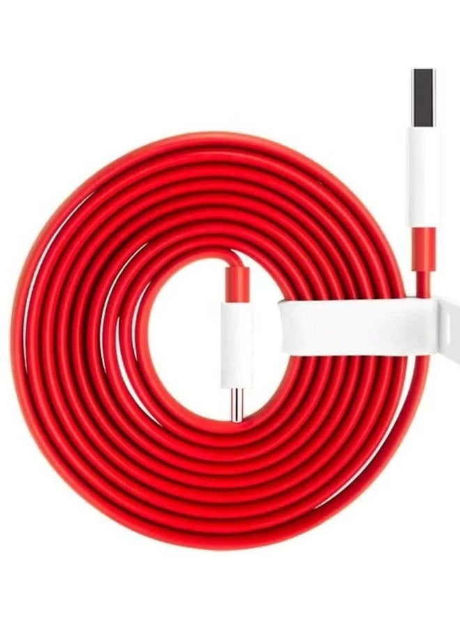 بيوينتي Warp Fast Charge Type-C Cable – Red/White, Quick Charging for OnePlus  USB-C Devices - Image 4