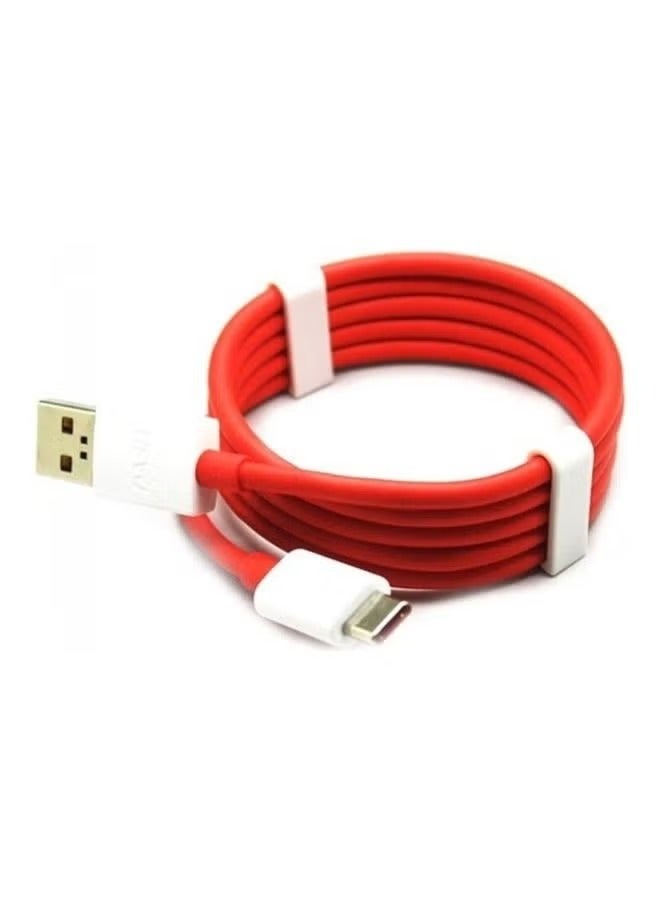 بيوينتي Warp Fast Charge Type-C Cable – Red/White, Quick Charging for OnePlus  USB-C Devices - Image 3